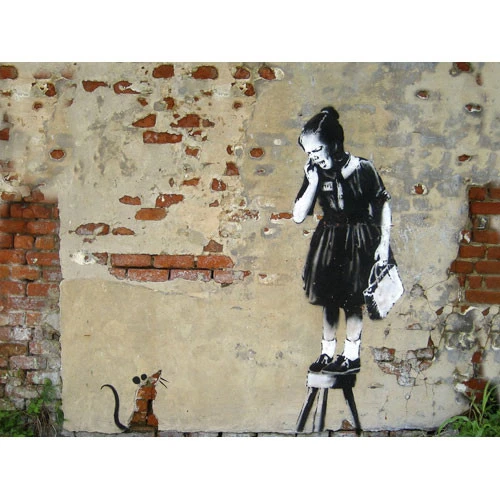Urban Art Graffiti Puzzle: Banksy - Girl On A Stool (Clearance) 2 Urban Art Graffiti Puzzle: Banksy - Girl On A Stool (Clearance) - Image 2