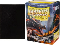 Dragon Shield Sleeves: Non-Glare Matte - Black (100)