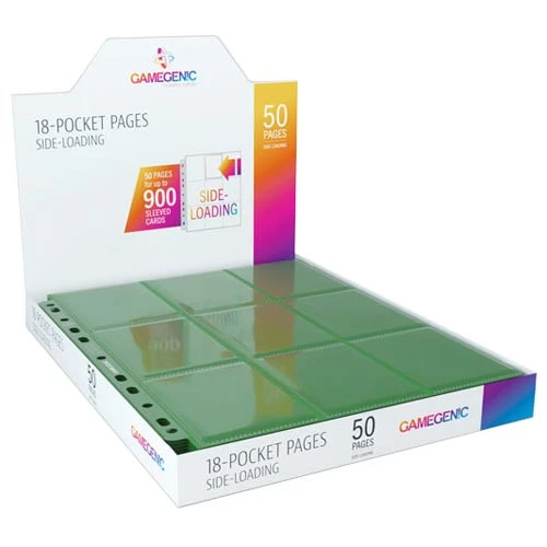 Gamegenic Sideloading 18-Pocket Pages: Green (50) 1 Gamegenic Sideloading 18-Pocket Pages: Green (50)