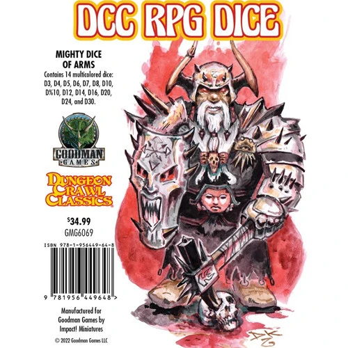Dungeon Crawl Classics Dice: Mighty Dice Of Arms (14) (Preorder) 1 Dungeon Crawl Classics Dice: Mighty Dice Of Arms (14) (Preorder)