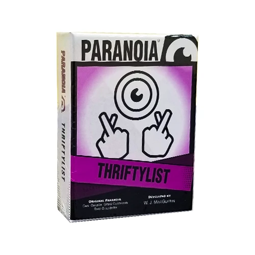 Paranoia RPG: Thriftylist Card Deck 1 Paranoia RPG: Thriftylist Card Deck