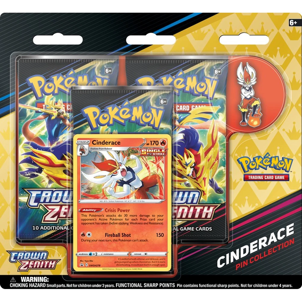 Pokemon TCG: Crown Zenith: Pin Collection - Cinderace 1 Pokemon TCG: Crown Zenith: Pin Collection - Cinderace