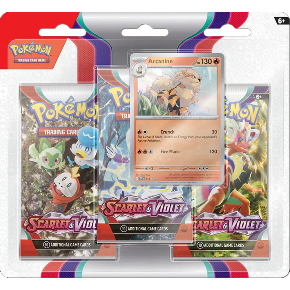 Pokemon TCG: Scarlet & Violet - 3-Booster Blister (Arcanine) (Labor Day Sale) 1 Pokemon TCG: Scarlet & Violet - 3-Booster Blister (Arcanine) (Labor Day Sale)