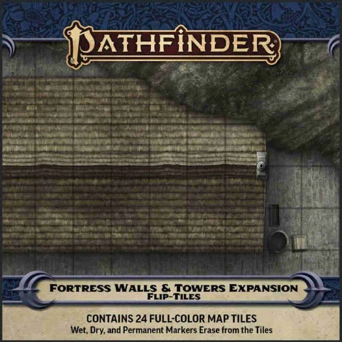 Pathfinder 2E RPG: Flip-Tiles - Fortress Walls & Towers Expansion 1 Pathfinder 2E RPG: Flip-Tiles - Fortress Walls & Towers Expansion