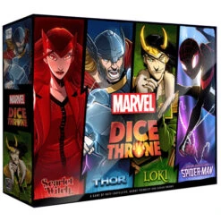 USAopoly Marvel Dice Throne: 4-Hero Box (Scarlet Witch, Thor, Loki, & Spider-Man)