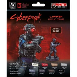 Vallejo Cyberpunk Paint Set: Lawmen With Sgt. Suou Mini