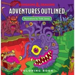 Wizards Of The Coast D&D: Adventures Outlined Coloring Book