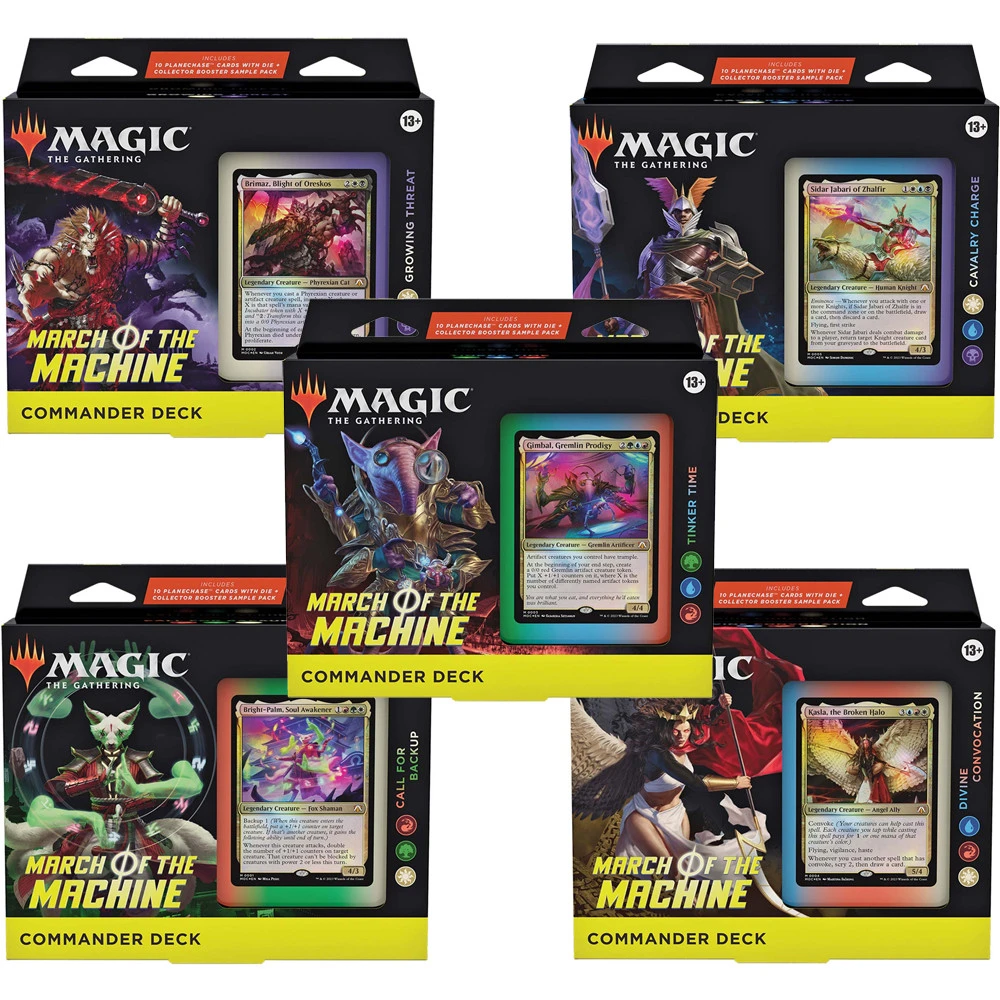 Wizards Of The Coast Magic The Gathering: March Of The Machine Commander Deck Set (5) 1 Wizards Of The Coast Magic The Gathering: March Of The Machine Commander Deck Set (5)