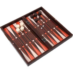 Backgammon: Woodgrain Decoupage (15in) (Clearance)