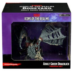D&D Icons Of The Realms Miniatures: Boneyard - Adult Green Dracolich Premium Figure -Wizgame Sales wzk96039 6
